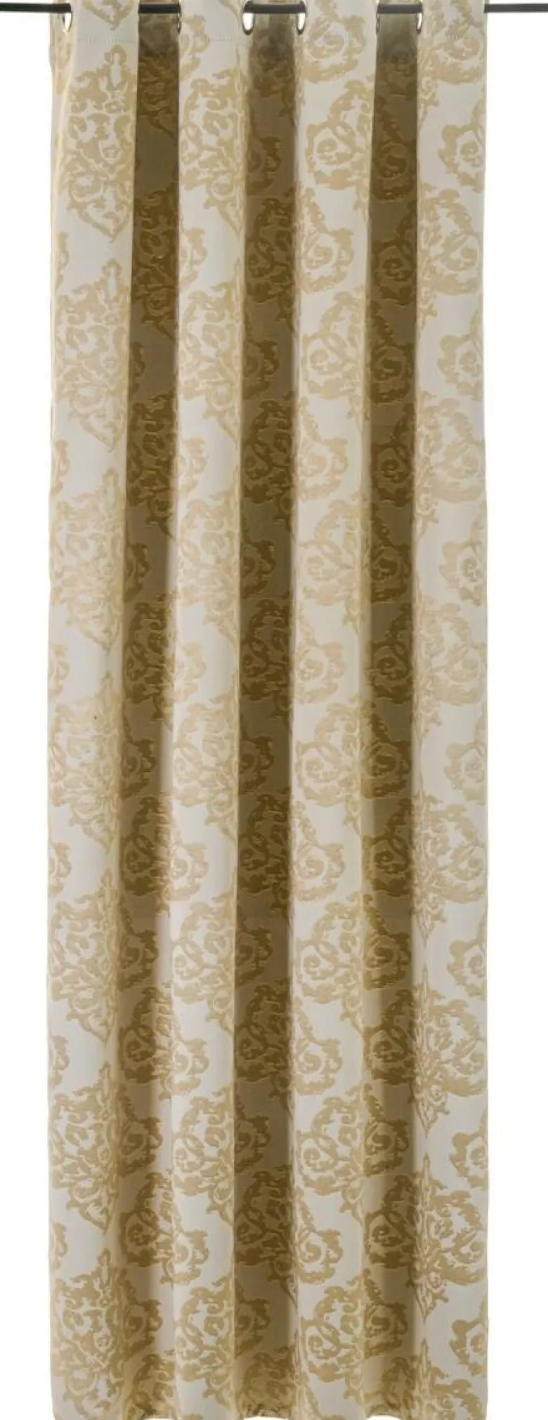 Verdunklungsvorhang Ornament champagner B/L: ca. 135x245 cm