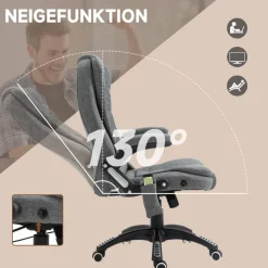 Vinsetto Massagestuhl dunkelgrau B/H/L: ca. 72x68x120 cm