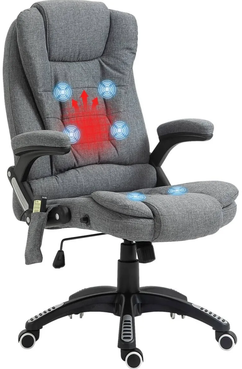 Vinsetto Massagestuhl dunkelgrau B/H/L: ca. 72x68x120 cm