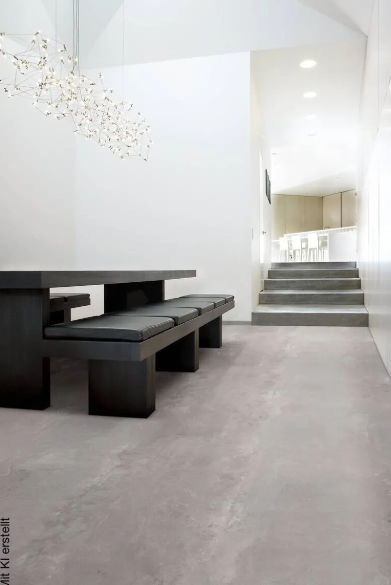 Vinylboden Blacktex hellgrau Beton B: ca. 400 cm pro m²