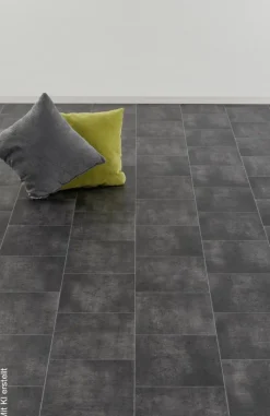 Vinylboden Mosa schwarz Kachel B: ca. 300 cm pro m²