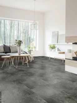 Vinylfliese Dark Slate, ca. 1,045 m² im Paket B/L: ca. 45,72x45,72 cm