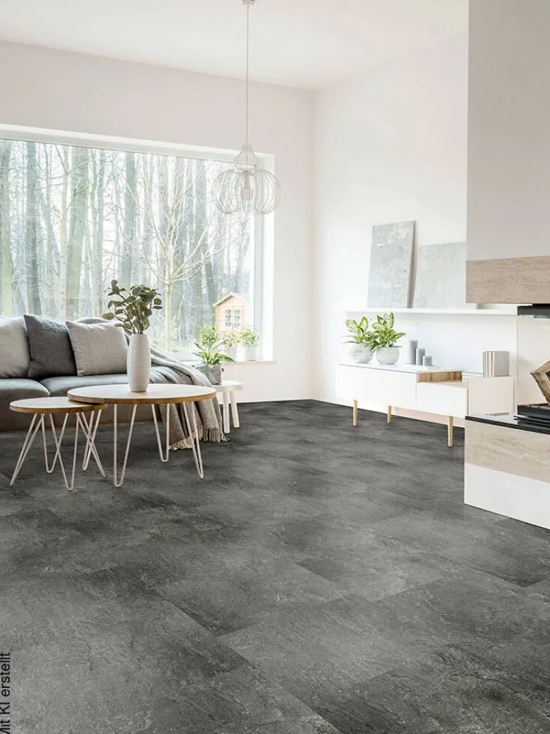 Vinylfliese Dark Slate, ca. 1,045 m² im Paket B/L: ca. 45,72x45,72 cm