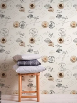Vinyltapete Coffee beige B/L: ca. 53x1005 cm