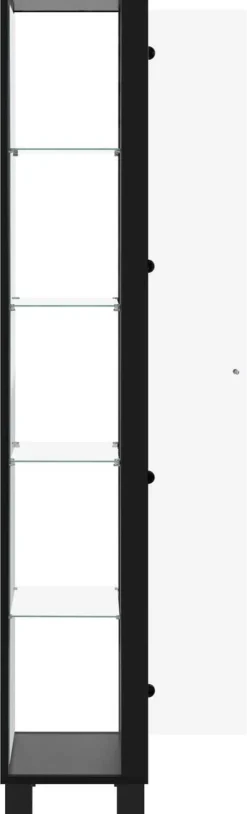 Vitrine Albi schwarz B/H/T: ca. 33x189x33 cm