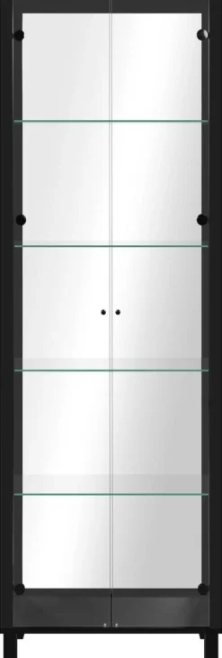 Vitrine Albi schwarz B/H/T: ca. 62x189x33 cm