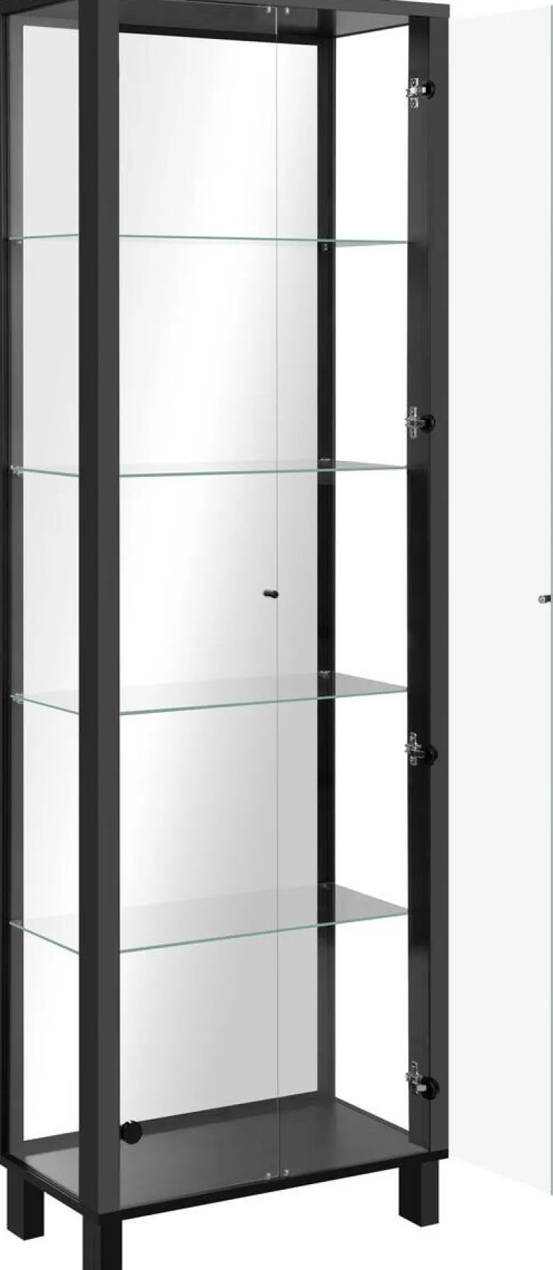 Vitrine Albi schwarz B/H/T: ca. 62x189x33 cm