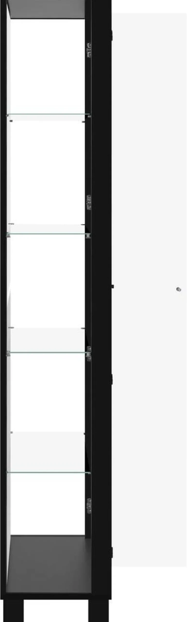Vitrine Albi schwarz B/H/T: ca. 62x189x33 cm