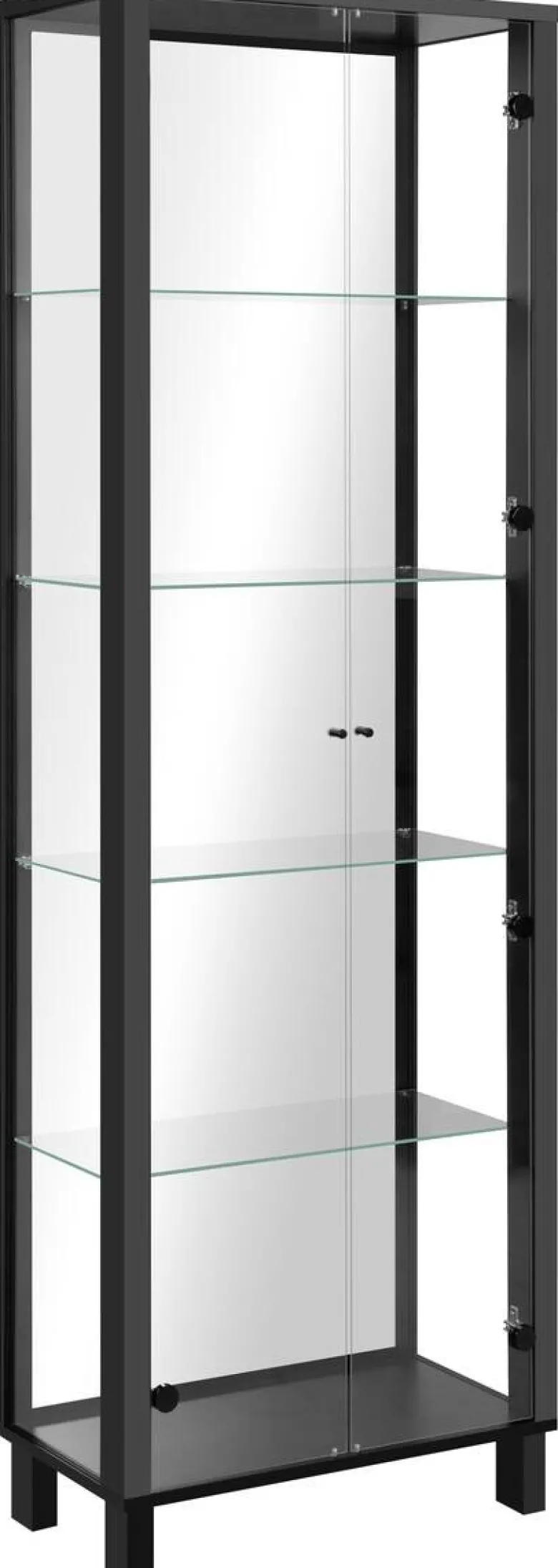 Vitrine Albi schwarz B/H/T: ca. 62x189x33 cm