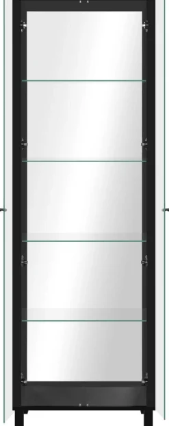 Vitrine Albi schwarz B/H/T: ca. 62x189x33 cm