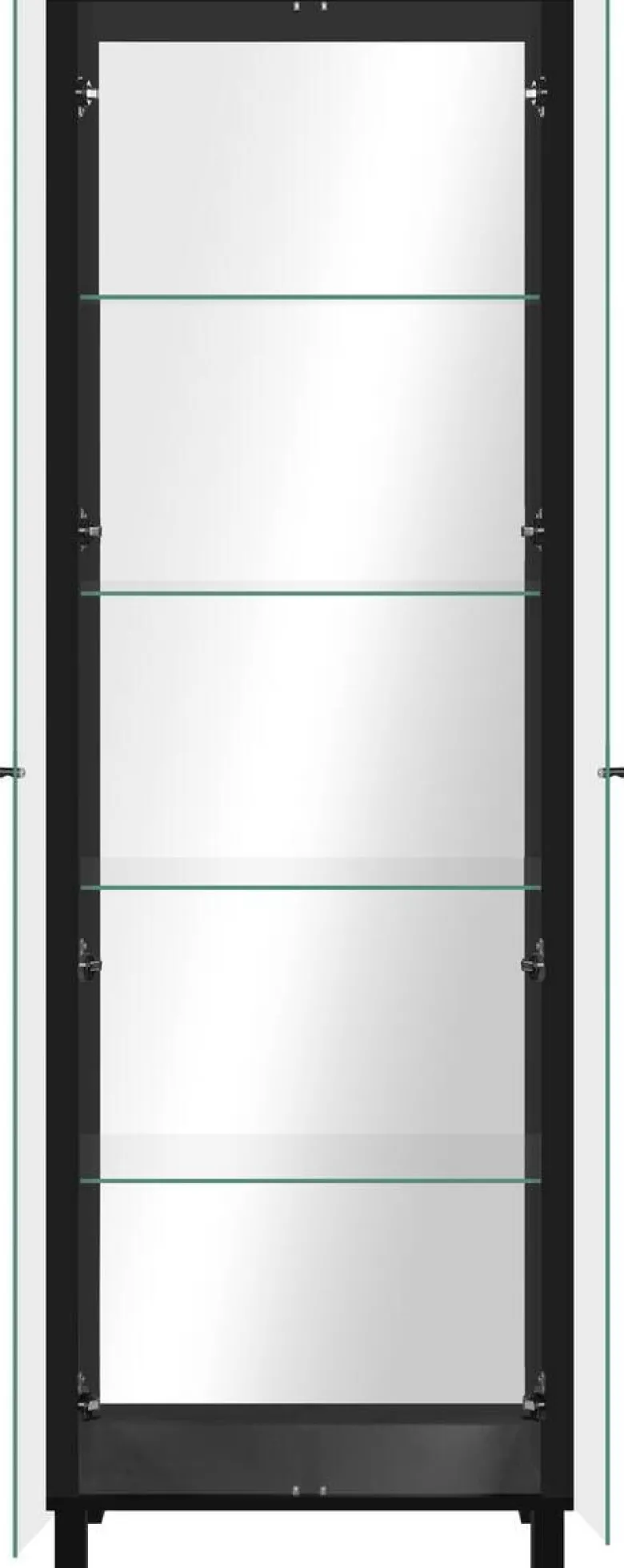 Vitrine Albi schwarz B/H/T: ca. 62x189x33 cm
