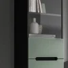 Vitrine Canu grün basaltgrau Nachbildung B/H/T: ca. 36x125x33 cm