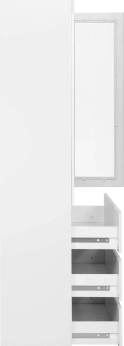Vitrine Capetown weiß weiß glänzend B/H/T: ca. 80x191x40 cm
