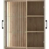 Vitrine Cashmere Eiche Nachbildung Spanplatte B/H/T: ca. 76x192x35 cm