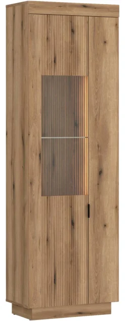 Vitrine Delamar Eiche Evoke Coast Nachbildung B/H/T: ca. 62x198x40 cm