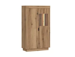 Vitrine Delamar Eiche Evoke Coast Nachbildung B/H/T: ca. 80,4x140,2x39,6 cm