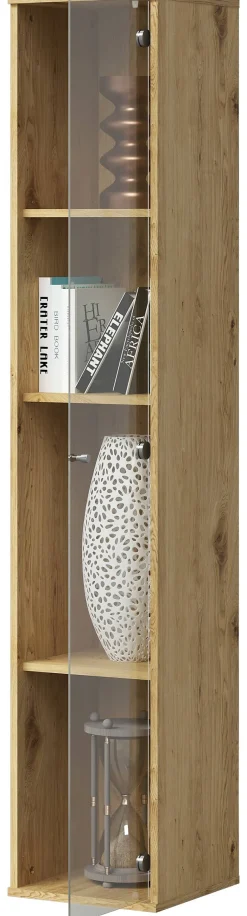 Vitrine Eiche Artisan Nachbildung B/H/T: ca. 32x171x33 cm