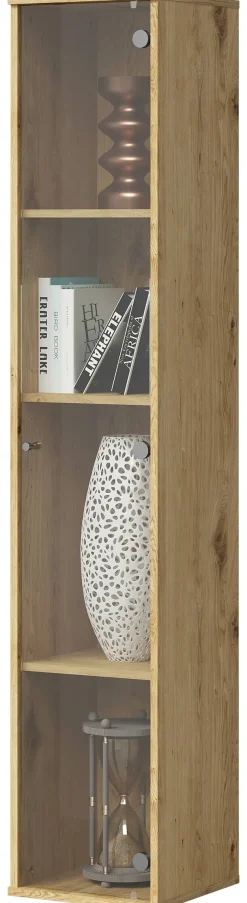 Vitrine Eiche Artisan Nachbildung B/H/T: ca. 32x171x33 cm