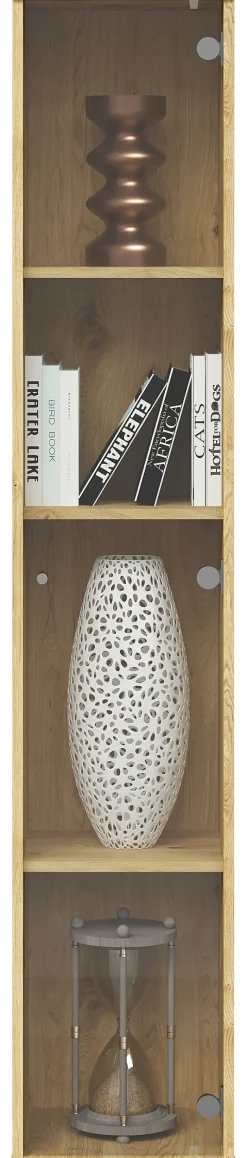 Vitrine Eiche Artisan Nachbildung B/H/T: ca. 32x171x33 cm