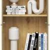 Vitrine Eiche Artisan Nachbildung B/H/T: ca. 61x171x33 cm