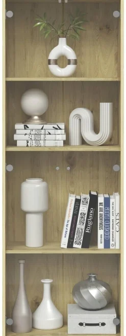 Vitrine Eiche Artisan Nachbildung B/H/T: ca. 61x171x33 cm
