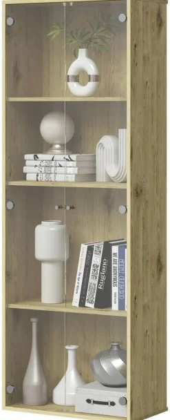 Vitrine Eiche Artisan Nachbildung B/H/T: ca. 61x171x33 cm