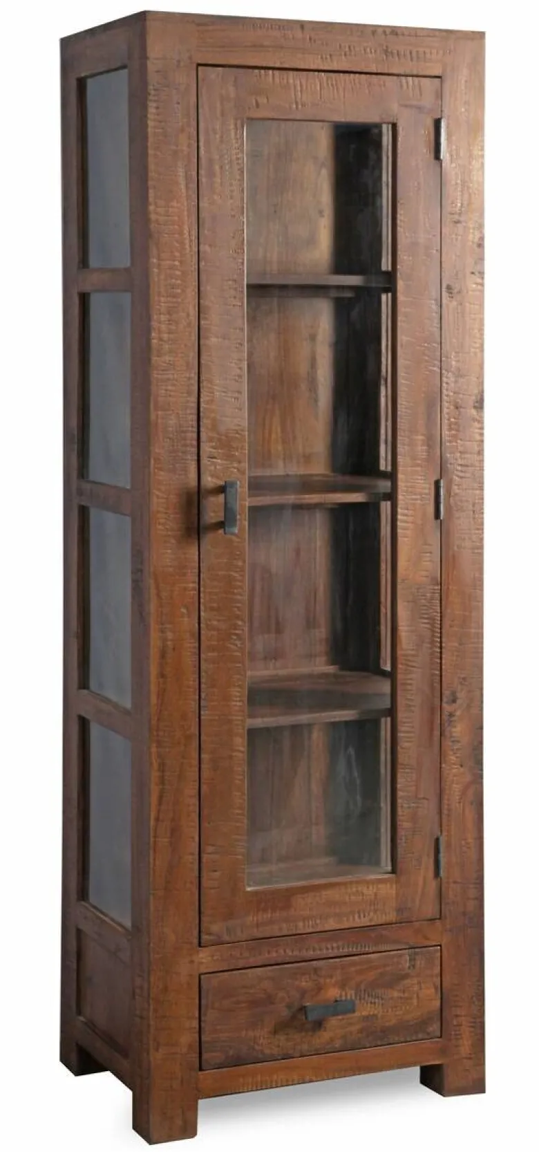 Vitrine Genua Akazie dunkel B/H/T: ca. 50x175x40 cm