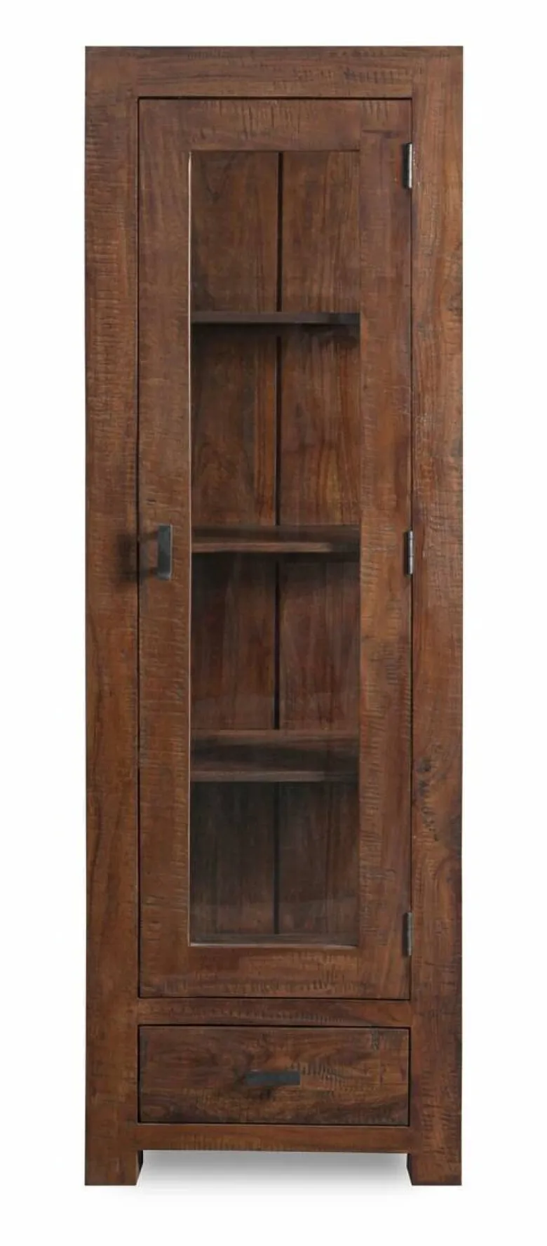 Vitrine Genua Akazie dunkel B/H/T: ca. 50x175x40 cm