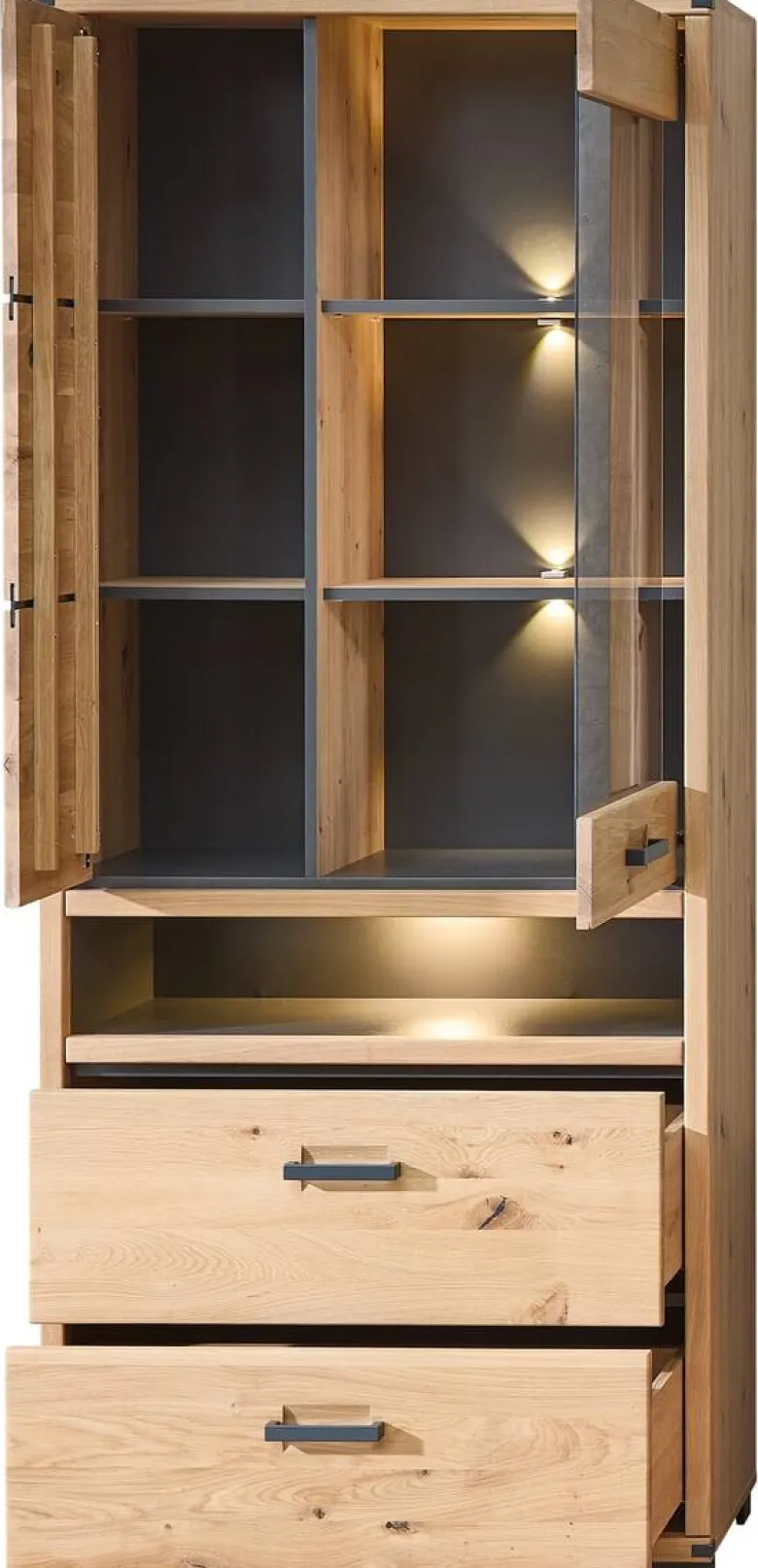 Vitrine Genua B/H/T: ca. 85x204x38 cm