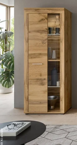 Vitrine Jam Eiche Wotan Nachbildung B/H/T: ca. 60x159x35 cm