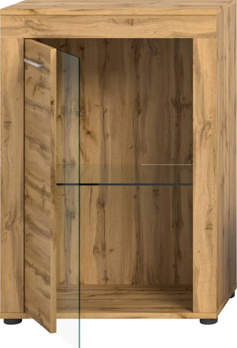 Vitrine Jam Eiche Wotan Nachbildung B/H/T: ca. 60x86x35 cm