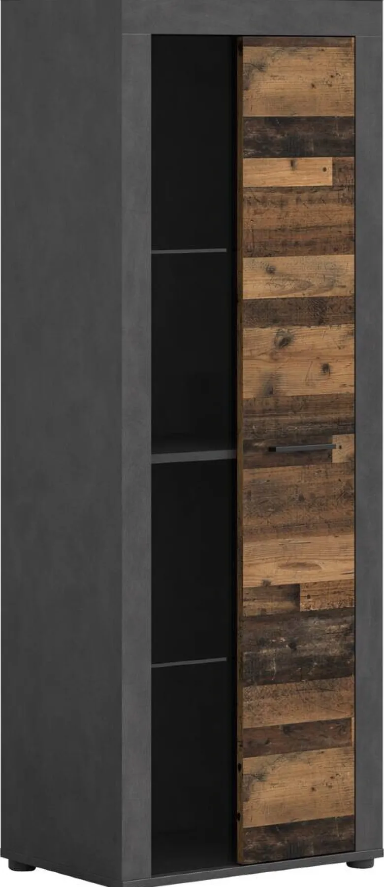 Vitrine Jam Matera Nachbildung Old Wood Nachbildung B/H/T: ca. 159x60x35 cm