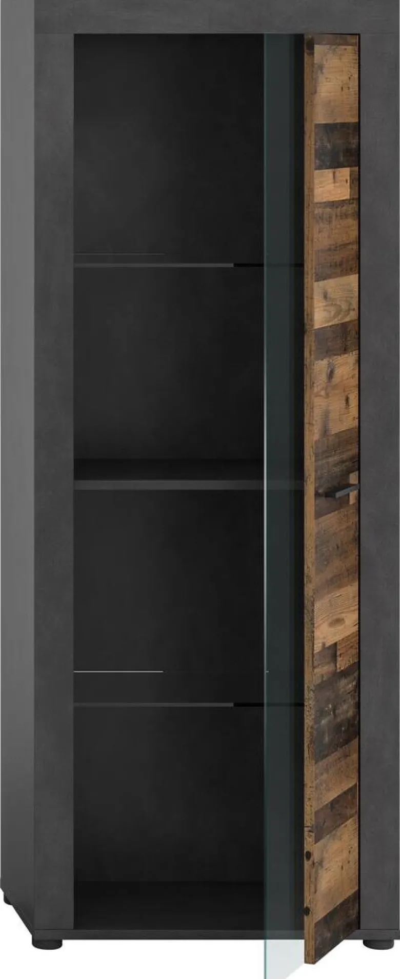 Vitrine Jam Matera Nachbildung Old Wood Nachbildung B/H/T: ca. 159x60x35 cm