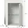 Vitrine Jam weiß B/H/T: ca. 86x60x35 cm
