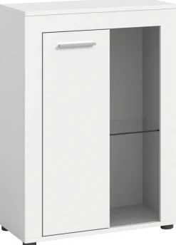 Vitrine Jam weiß B/H/T: ca. 86x60x35 cm