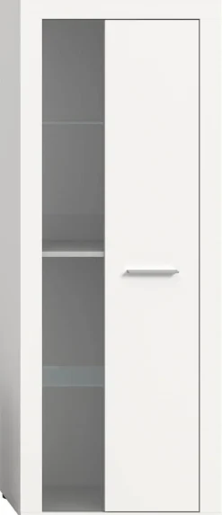Vitrine Jam weiß B/H/T: ca. 60x159x35 cm