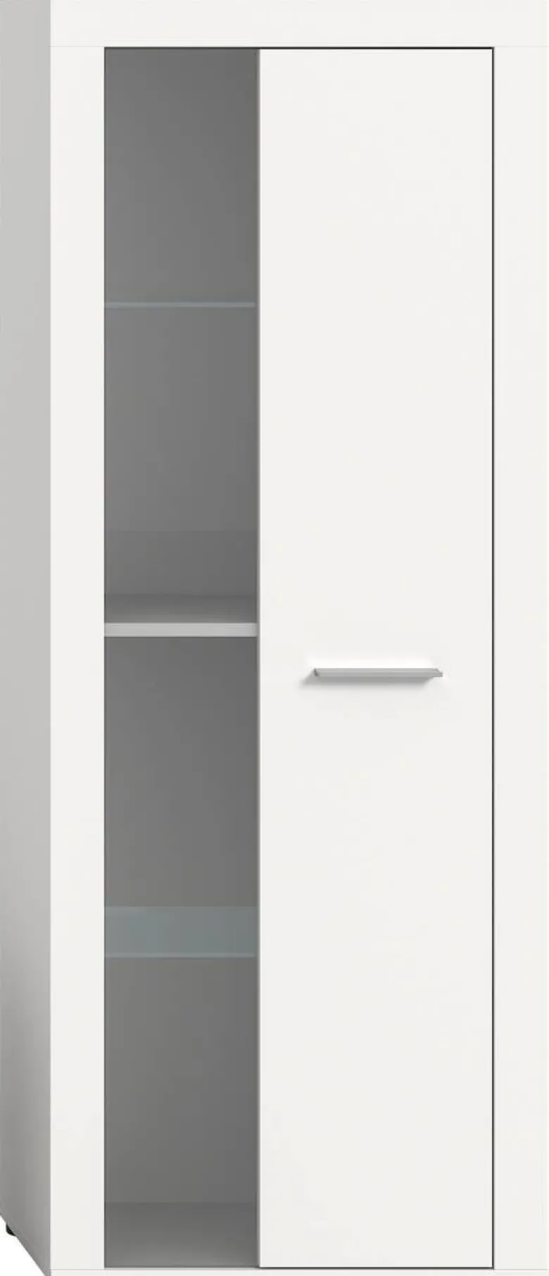 Vitrine Jam weiß B/H/T: ca. 60x159x35 cm