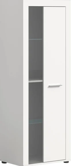 Vitrine Jam weiß B/H/T: ca. 60x159x35 cm