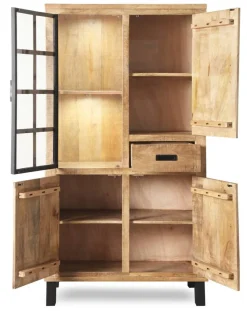 Vitrine Kali latte Mango B/H/T: ca. 88x180x40 cm