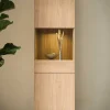 Vitrine Kalmar Oak Stone Nachbildung B/H/T: ca. 58x200x40 cm