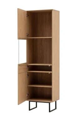Vitrine Kalmar Oak Stone Nachbildung B/H/T: ca. 58x200x40 cm