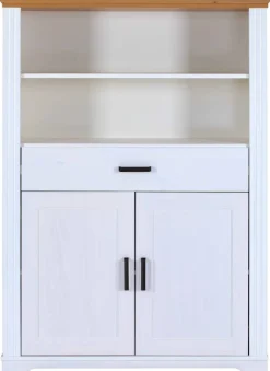 Vitrine Maluno weiß lackiert Holz B/H/L: ca. 41x163x117,2 cm