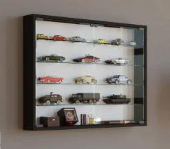 Vitrine Mandosa L schwarz Holzwerkstoff Glas B/H/T: ca. 80x60x10 cm