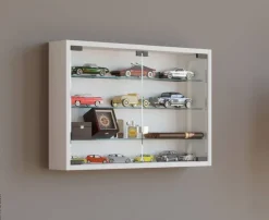 Vitrine Mandosa M weiß Holzwerkstoff Glas B/H/T: ca. 60x40x10 cm