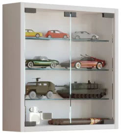 Vitrine Mandosa S weiß Holzwerkstoff Glas B/H/T: ca. 40x40x10 cm