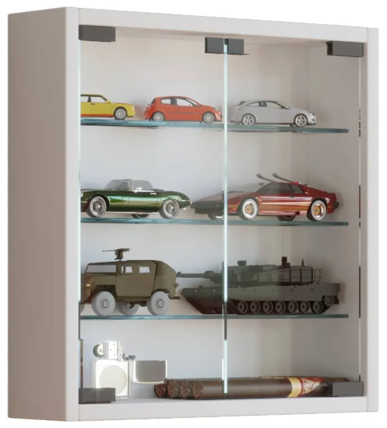 Vitrine Mandosa S weiß Holzwerkstoff Glas B/H/T: ca. 40x40x10 cm