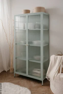 Vitrine Milton mint B/H/T: ca. 80x160x40 cm