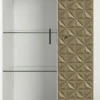 Vitrinenschrank Prisma weiß gold Optik B/H/T: ca. 70x195x37 cm