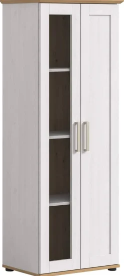 Vitrinenschrank VERONA Lärche Nachbildung Eiche Nachbildung B/H/T: ca. 64x161x37 cm