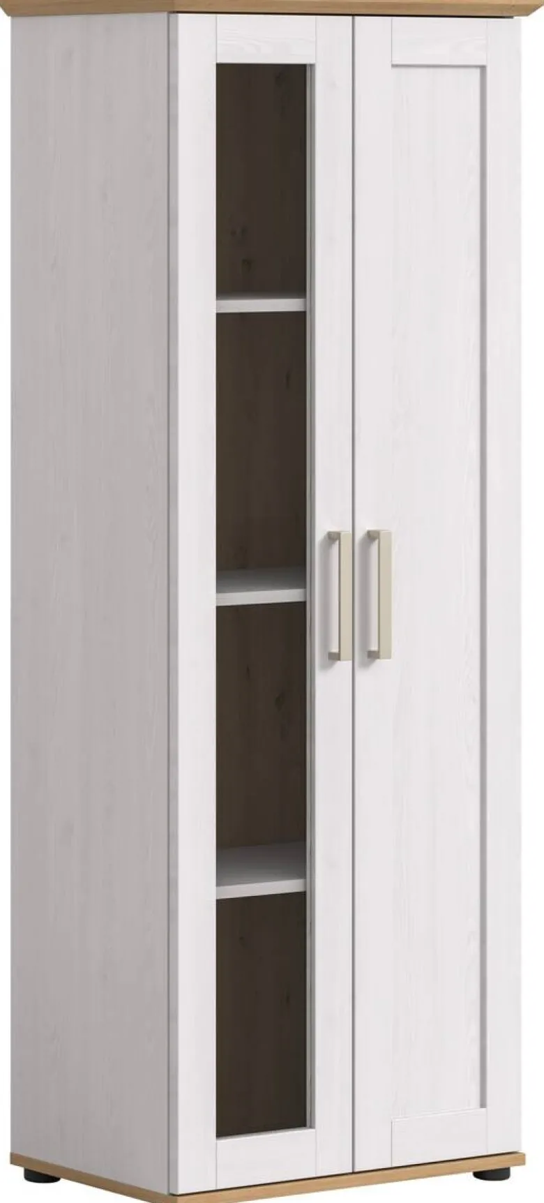 Vitrinenschrank VERONA Lärche Nachbildung Eiche Nachbildung B/H/T: ca. 64x161x37 cm